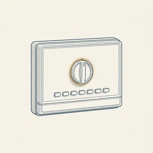 Illustration of a closed sprinkler controller faceplate